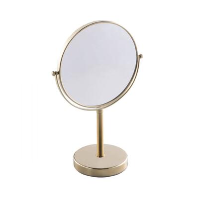 Espejo Dorado Doble Cara con Base 3X